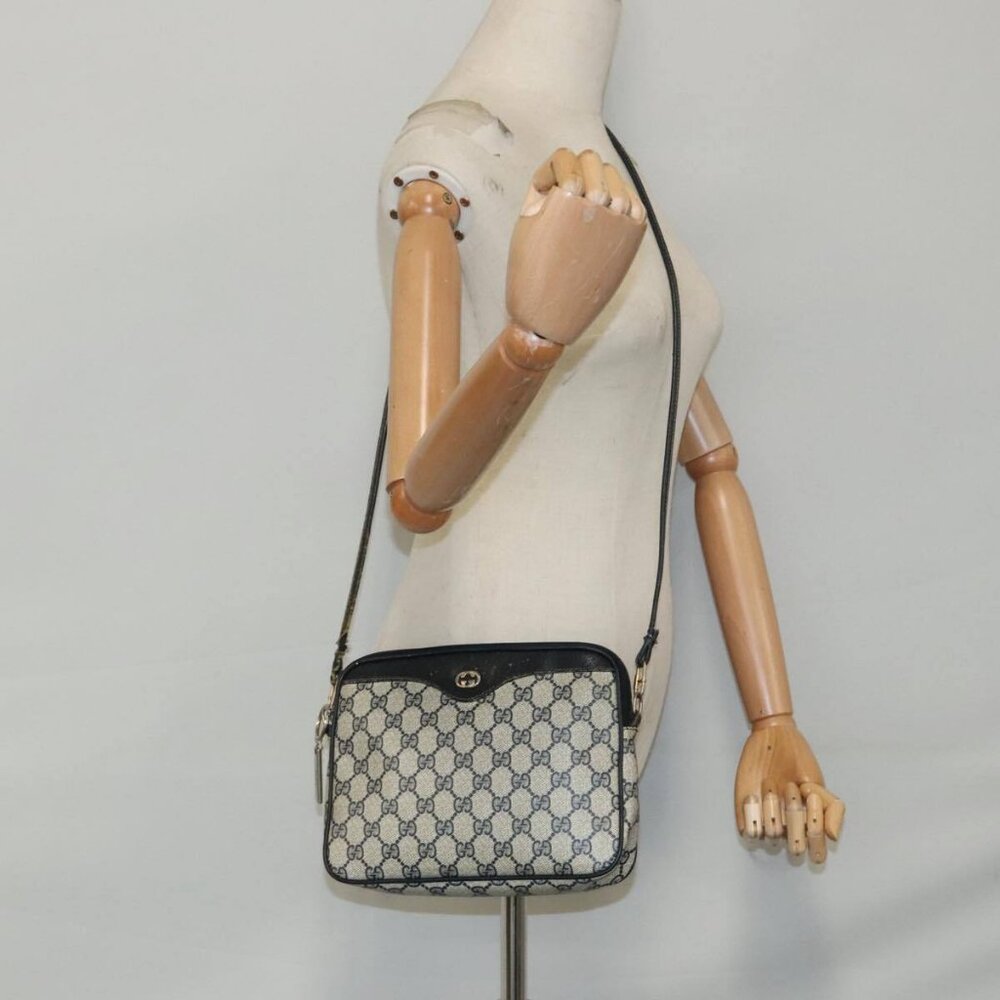 GUCCI GG Supreme Shoulder Bag PVC Navy 156 02 066 Auth ar12605 - Picture 14 of 16
